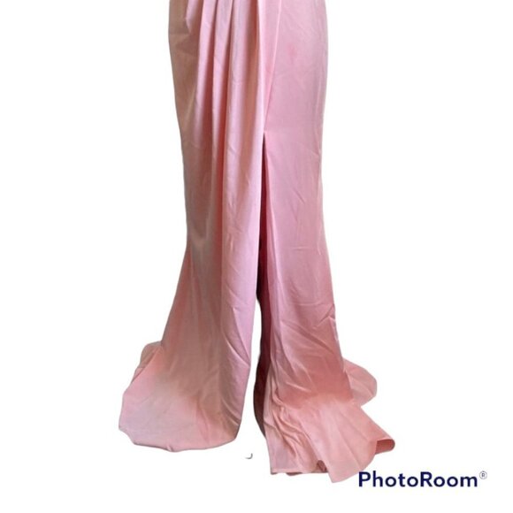 Long Pink Flattering Prom Dress With Straps US 6 - Picture 5 of 6